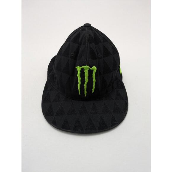 Youth One Industries Monster Energy Black Exclusive Promo Hat Velvet Triangles - Picture 1 of 6